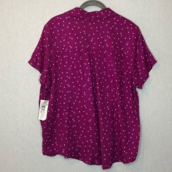 Jenni printed button up pajama lounge shirt - Picture 6 of 8